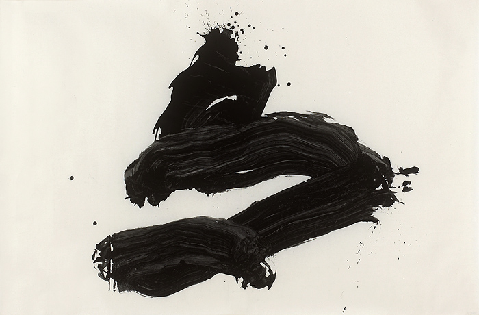YU-ICH (Inoue Yûichi), tori (Vogel), 1978, Tusche auf Papier, 121 x 183 cm, Catalogue Raisonné, Vol. III, # 78019